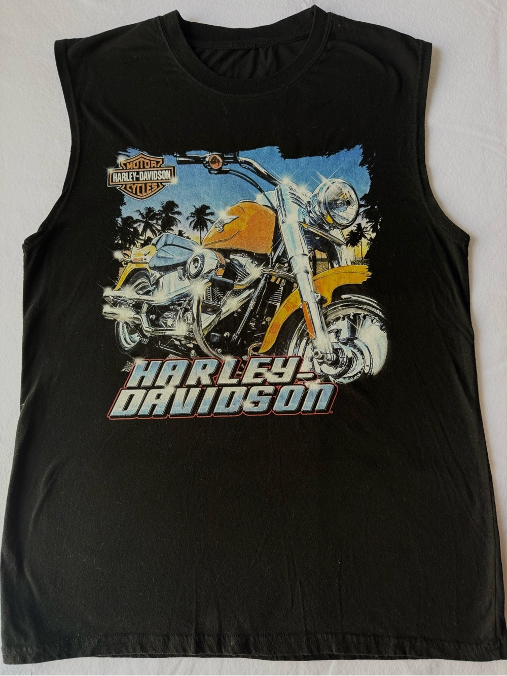Harley-Davidson Jamaica Sleeveless Motorcycle Graphic Tank Large